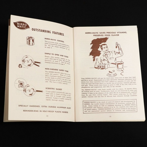 Mirro Matic Vintage 1961 Speed Pressure Cooker Instruction Recipe Manual Booklet - Picture 4 of 7